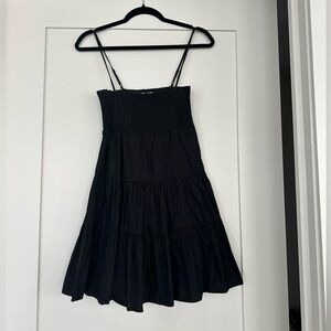 Short Black Smocked Dress